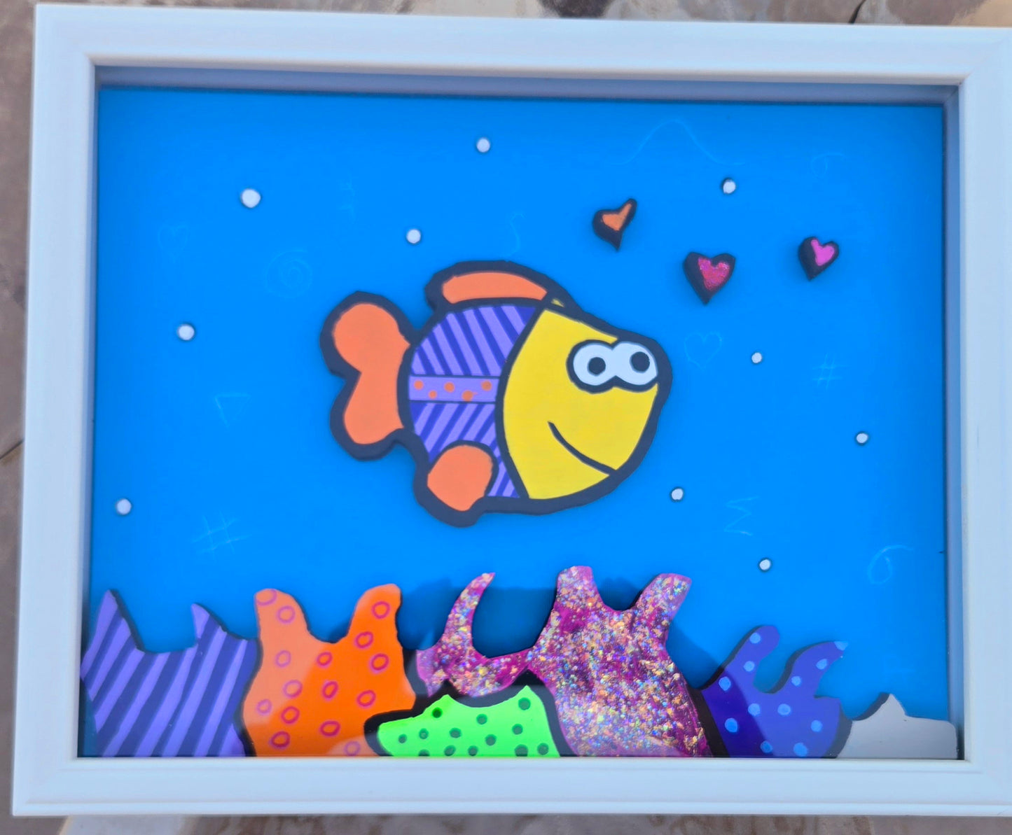 3D Tropical Fish Wall Art – Handmade Wooden Ocean Artwork, Colorful Coastal & Beach House Decor