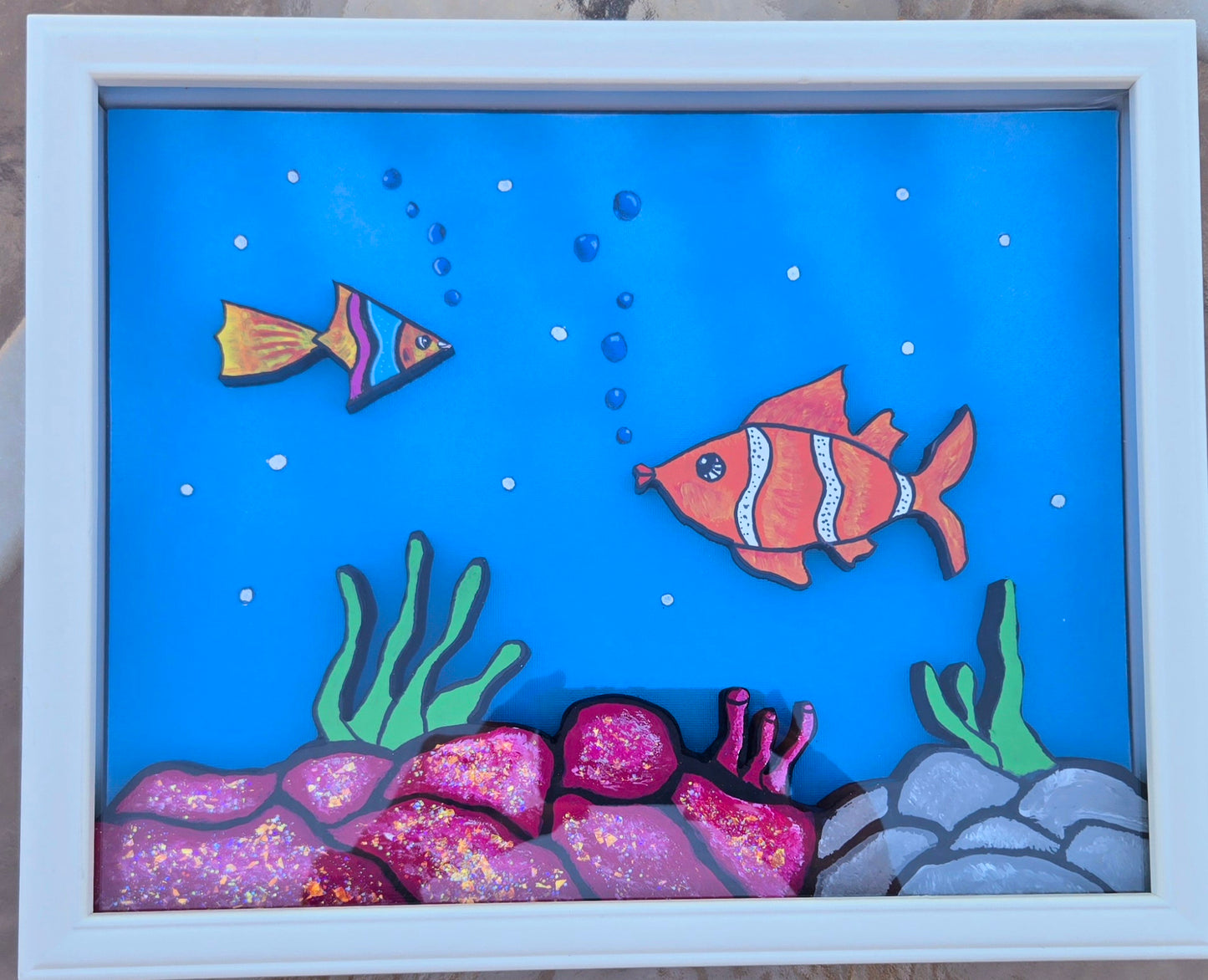 3D Tropical Fish Wall Art – Handmade Wooden Ocean Artwork, Colorful Coastal & Beach House Decor
