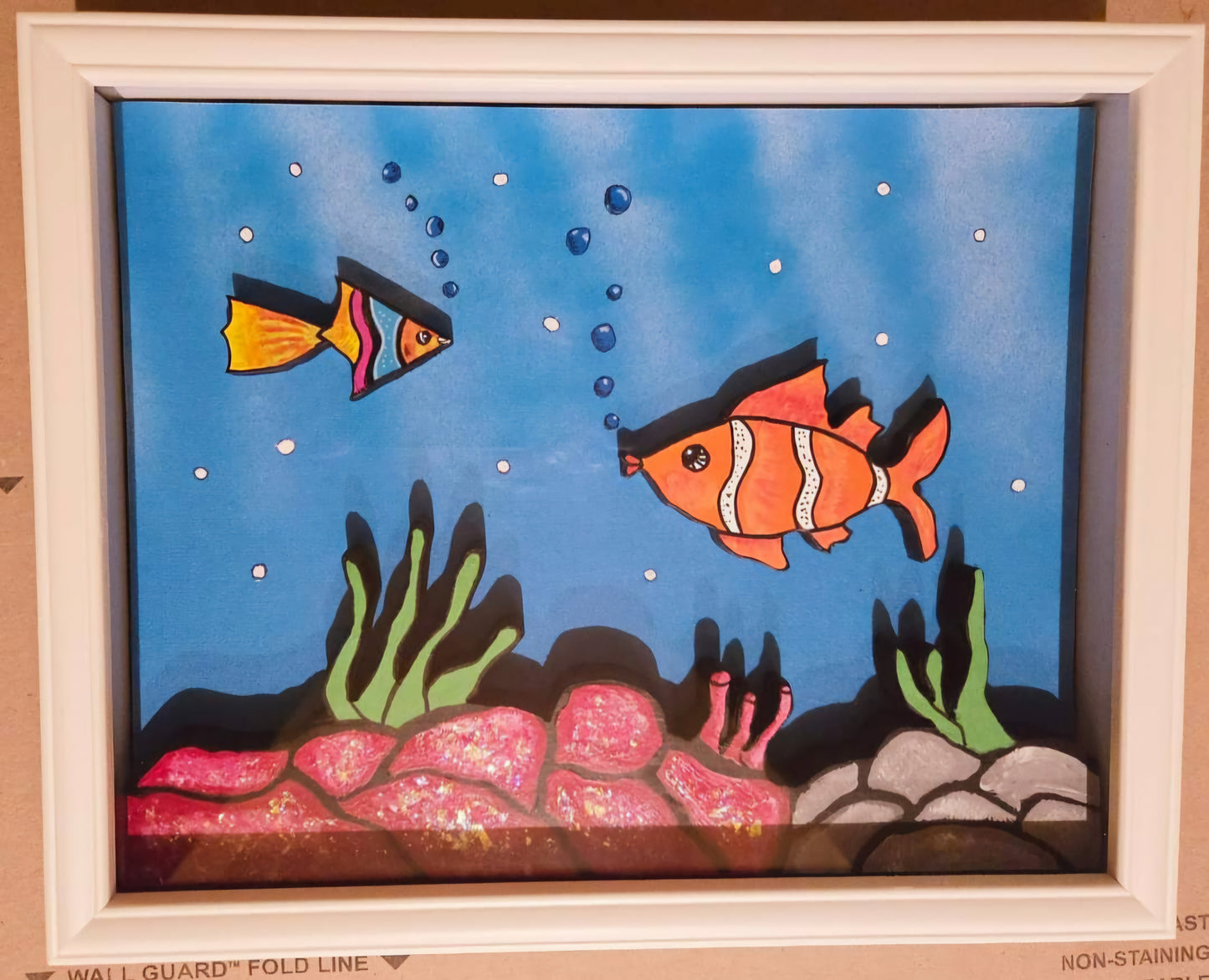 3D Tropical Fish Wall Art – Handmade Wooden Ocean Artwork, Colorful Coastal & Beach House Decor