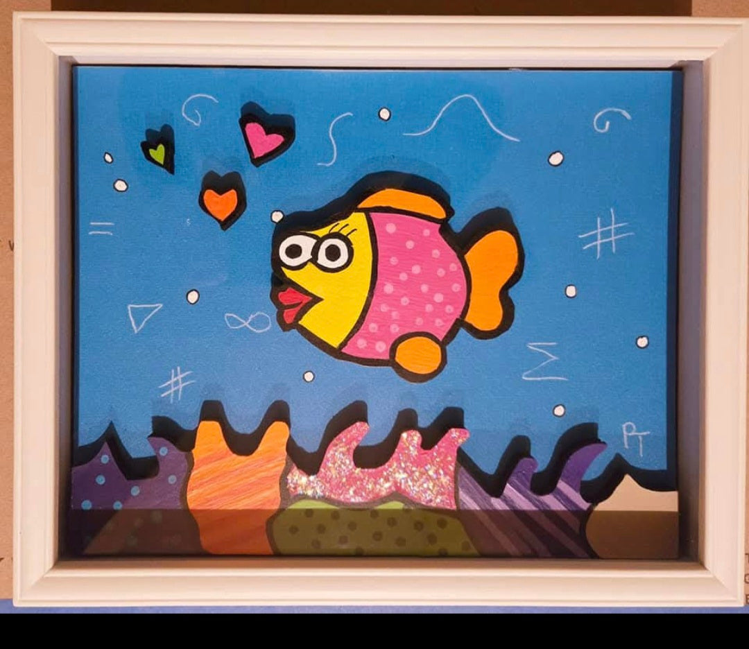 3D Tropical Fish Wallart