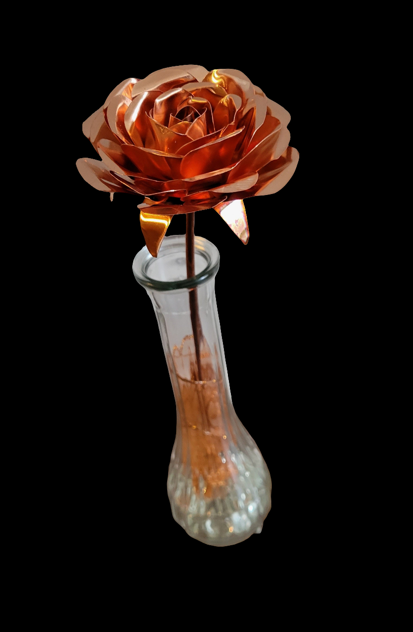 Handmade Copper Rose